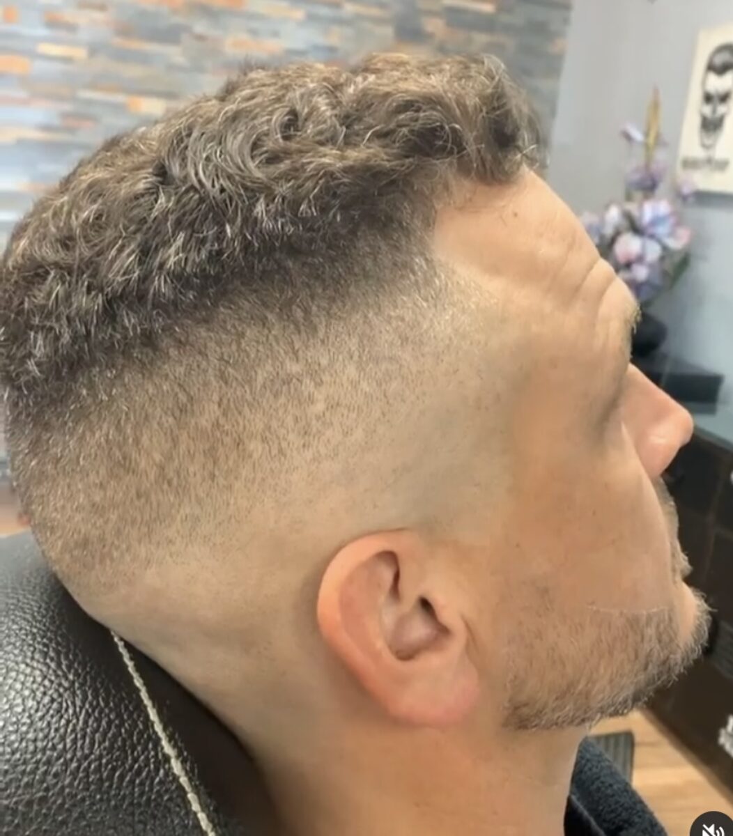 A fresh skin-fade finished at University Barbershop