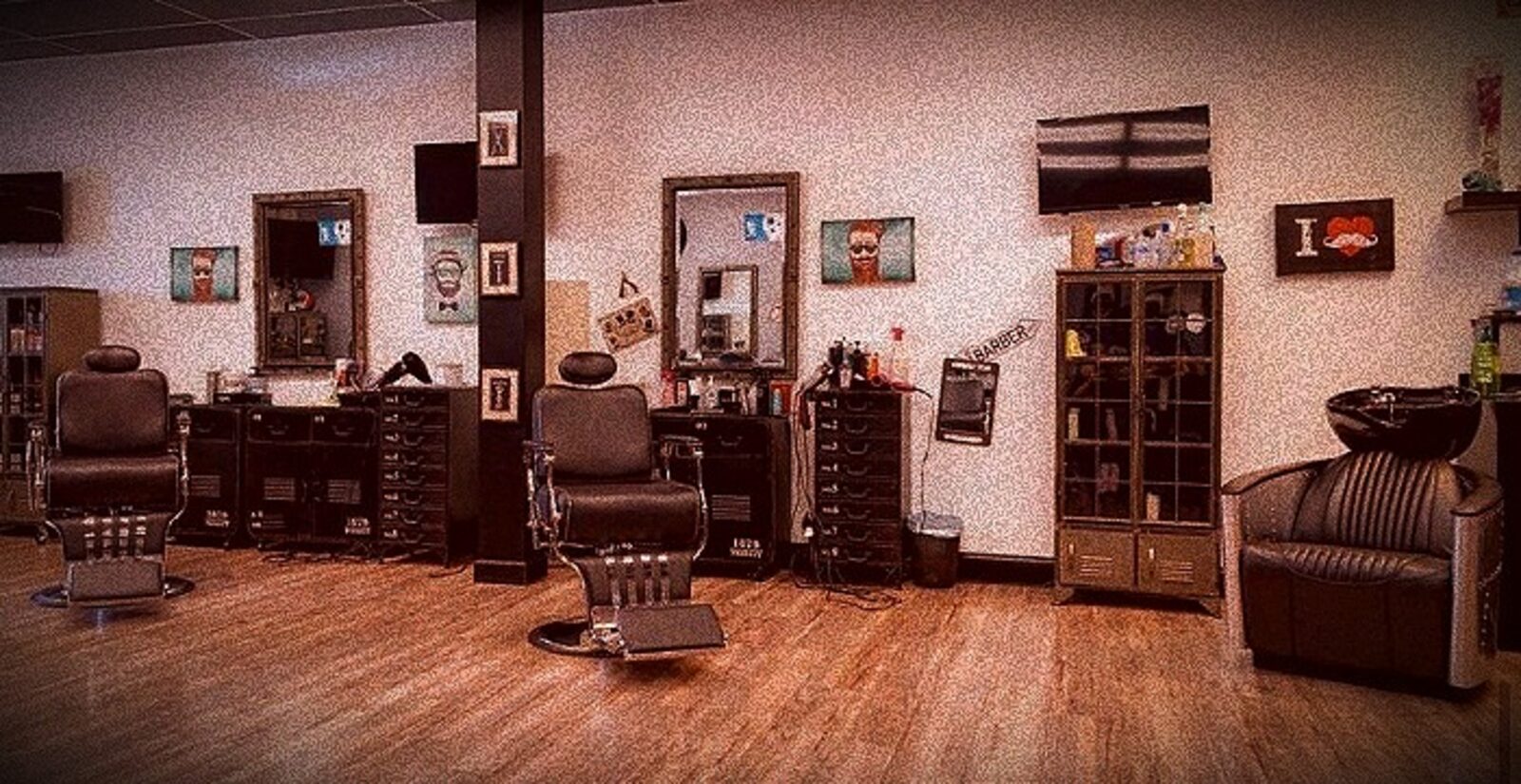 Inside University Barbershop